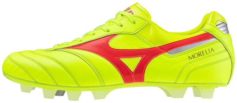 Mizuno Sport Morelia II Japan MD Football Footwear - Safety Yellow/Fiery Coral 2/Safety Yell (Grösse: UK 10) von Mizuno Sport