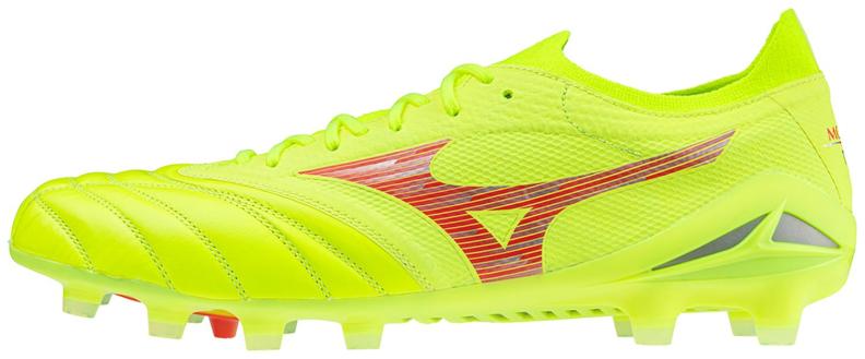 Mizuno Sport Morelia Neo IV Beta Elite MD Football Footwear - Safety Yellow/Fiery Coral 2/Safety Yell (Grösse: UK 9) von Mizuno Sport