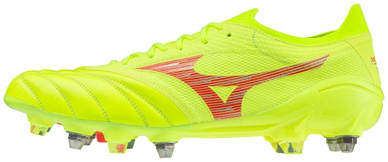 Mizuno Sport Morelia Neo IV Beta Elite MIX Football Footwear - Safety Yellow/Fiery Coral 2/Safety Yell (Grösse: UK 10.5) von Mizuno Sport