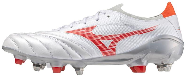 Mizuno Sport Morelia Neo IV Beta Elite MIX Football Footwear - White/Radiant Red/ Hot Coral (Grösse: UK 10) von Mizuno Sport