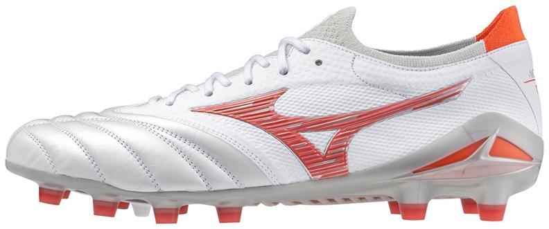 Mizuno Sport Morelia Neo IV Beta Japan MD Football Footwear - White/Radiant Red/ Hot Coral (Grösse: UK 10.5) von Mizuno Sport