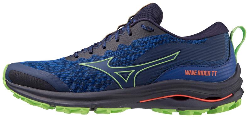 Mizuno Sport Wave Rider TT M All Terrain Men - Blue Depths/Techno Green/Neon Flame (Grösse: UK 7.5) von Mizuno Sport