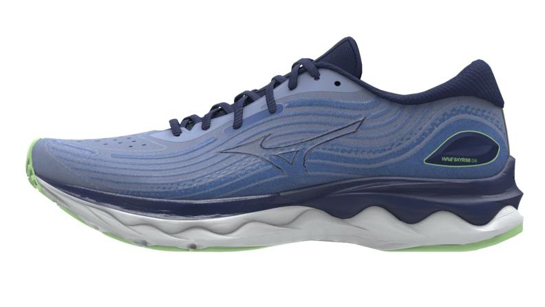 Mizuno Sport Wave Skyrise 4 W Neutral Women - Blue Henon/Blue Depths/Techno Green (Grösse: UK 4) von Mizuno Sport