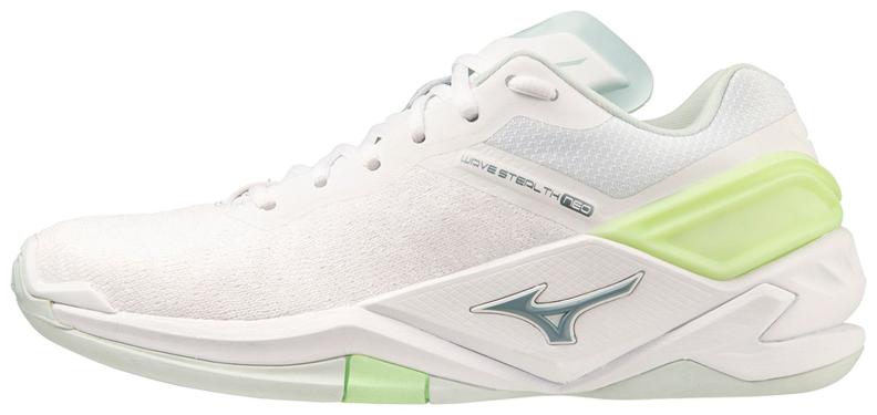 Mizuno Sport Handballschuh Wave Stealth Neo W Indoor Women - White/Glacial Ridge/Patina Green (Grösse: UK 3.5) von Mizuno Sport