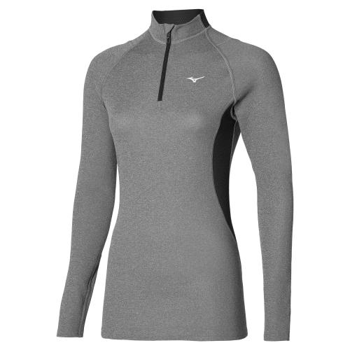 Mizuno Sport Women's Wool 1/2 Zip - Black/Black (Grösse: L) von Mizuno Sport