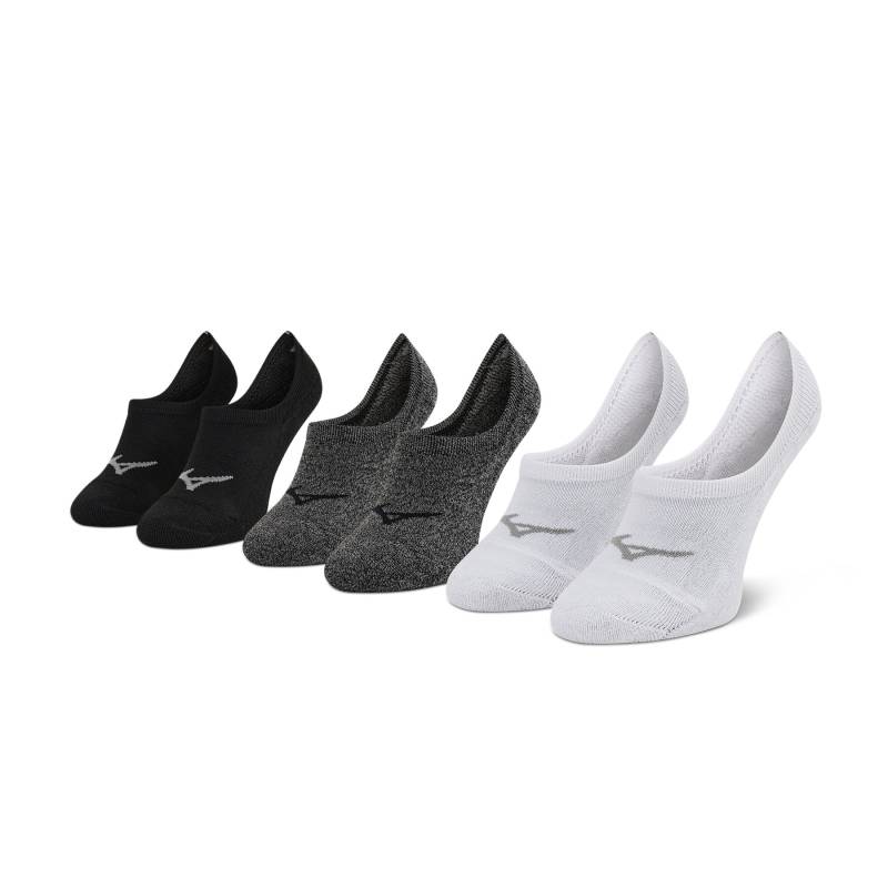 3er-Set Herren Sneakersocken Mizuno Super Short Socks 3P J2GX005577 White/Black/Grey von Mizuno