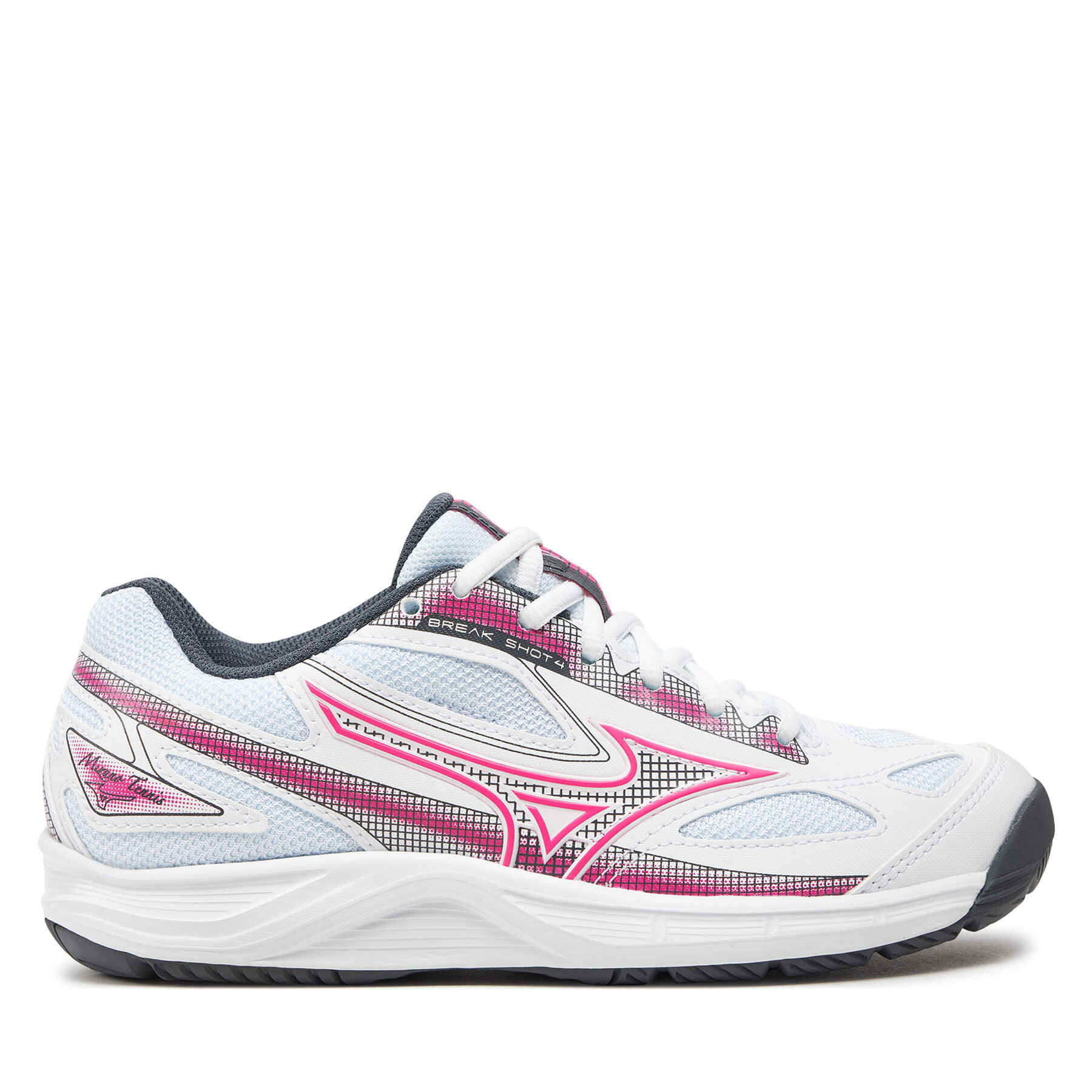 Schuhe Mizuno Break Shot 4 Ac 61GA2326 White/Pink Tetra/Turbulence 58 von Mizuno