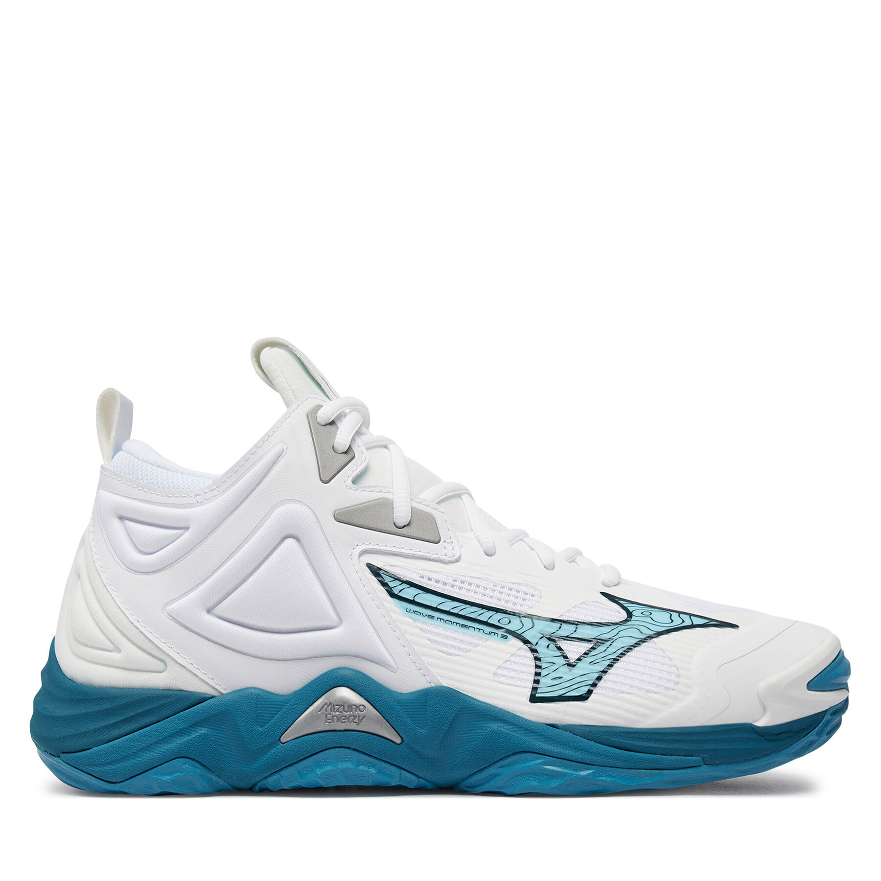 Schuhe Mizuno Wave Momentum 3 Mid V1GA2317 White/Sailor Blue/Silver 21 von Mizuno