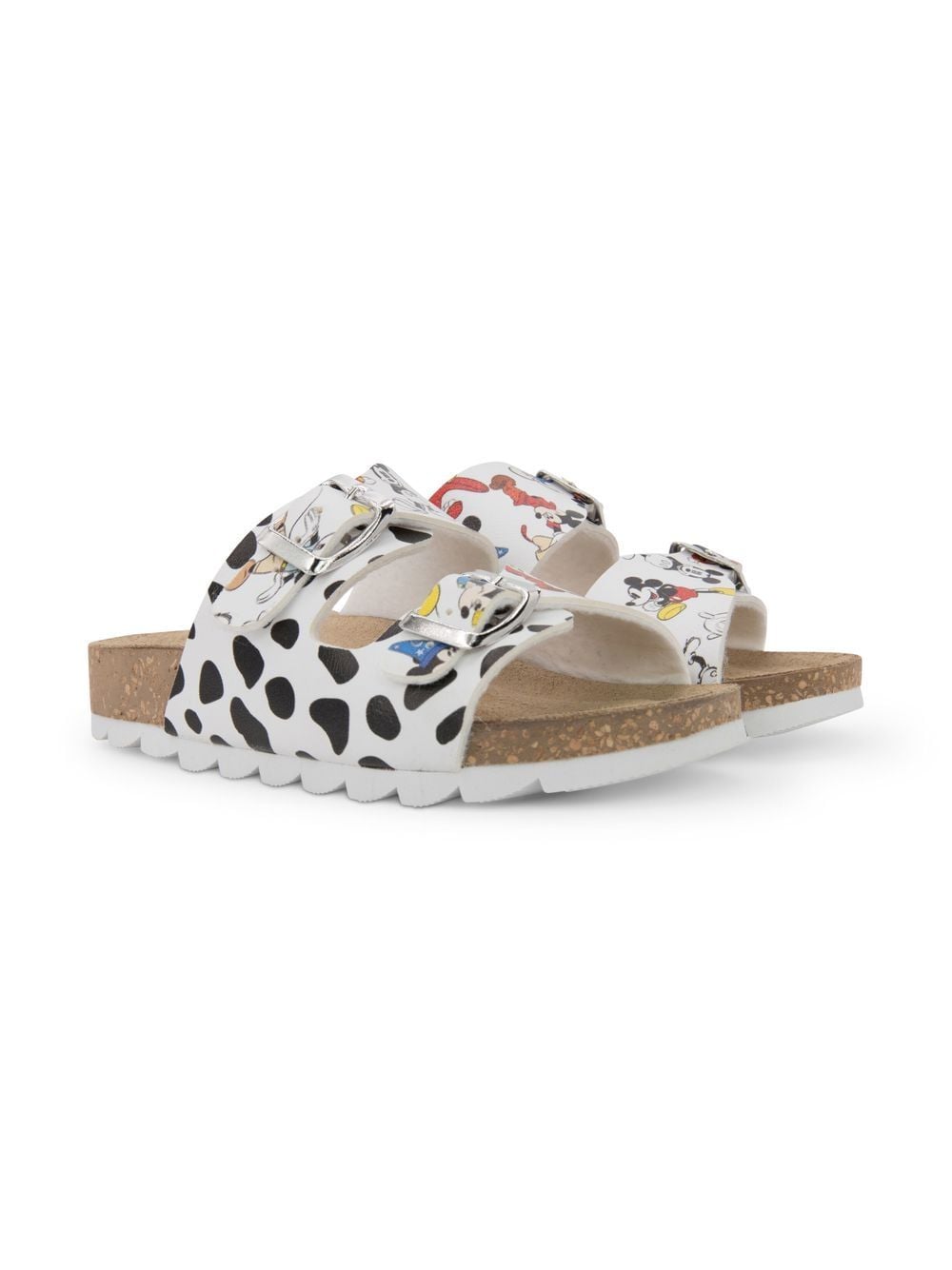Moa Kids dalmatian-print buckled sandals - White von Moa Kids