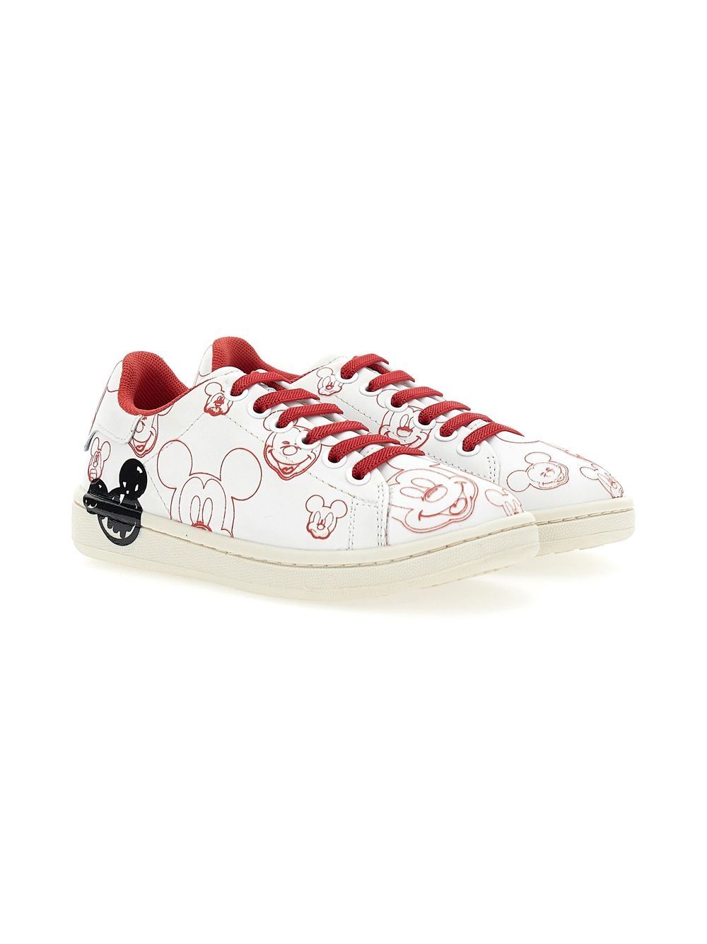 Moa Kids x Disney Mickey graphic-print sneakers - White von Moa Kids