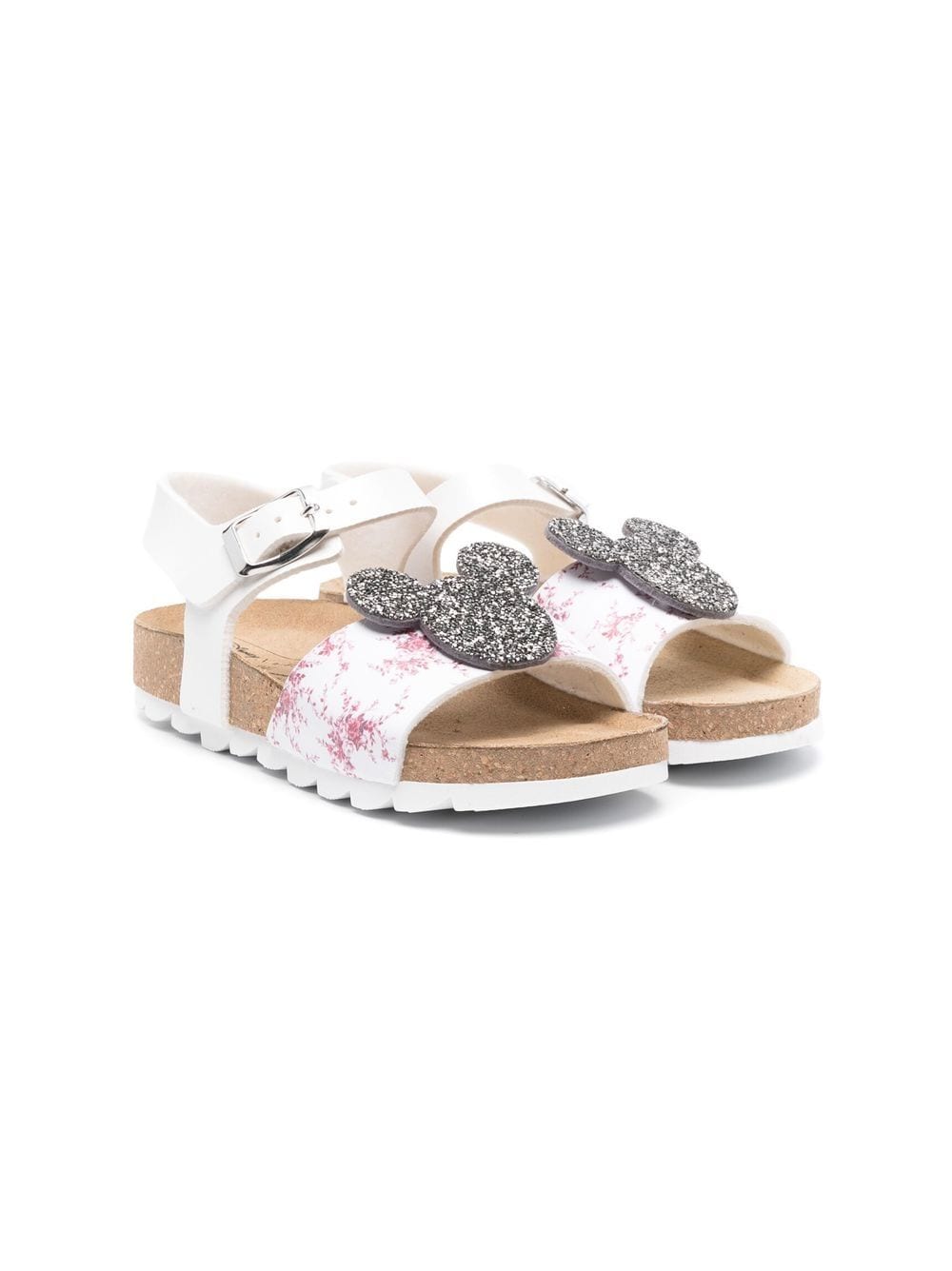 Moa Kids x Disney glitter-appliqué sandals - White von Moa Kids