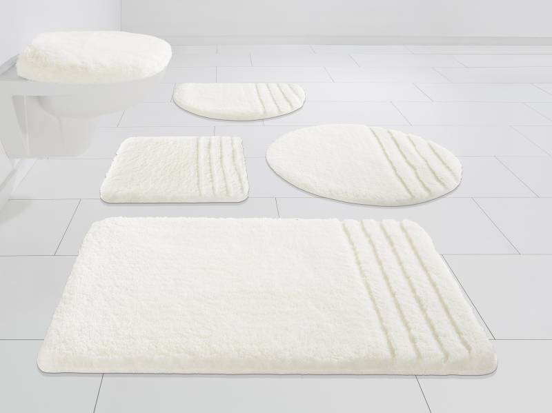 Möve Badematte »Loft, Badvorleger, Badezimmer Teppich«, rutschhemmend beschichtet, fussbodenheizungsgeeignet-strapazierfähig-schnell trocknend, Badteppich, Badematten auch als 2 teiliges Set & rund von Möve