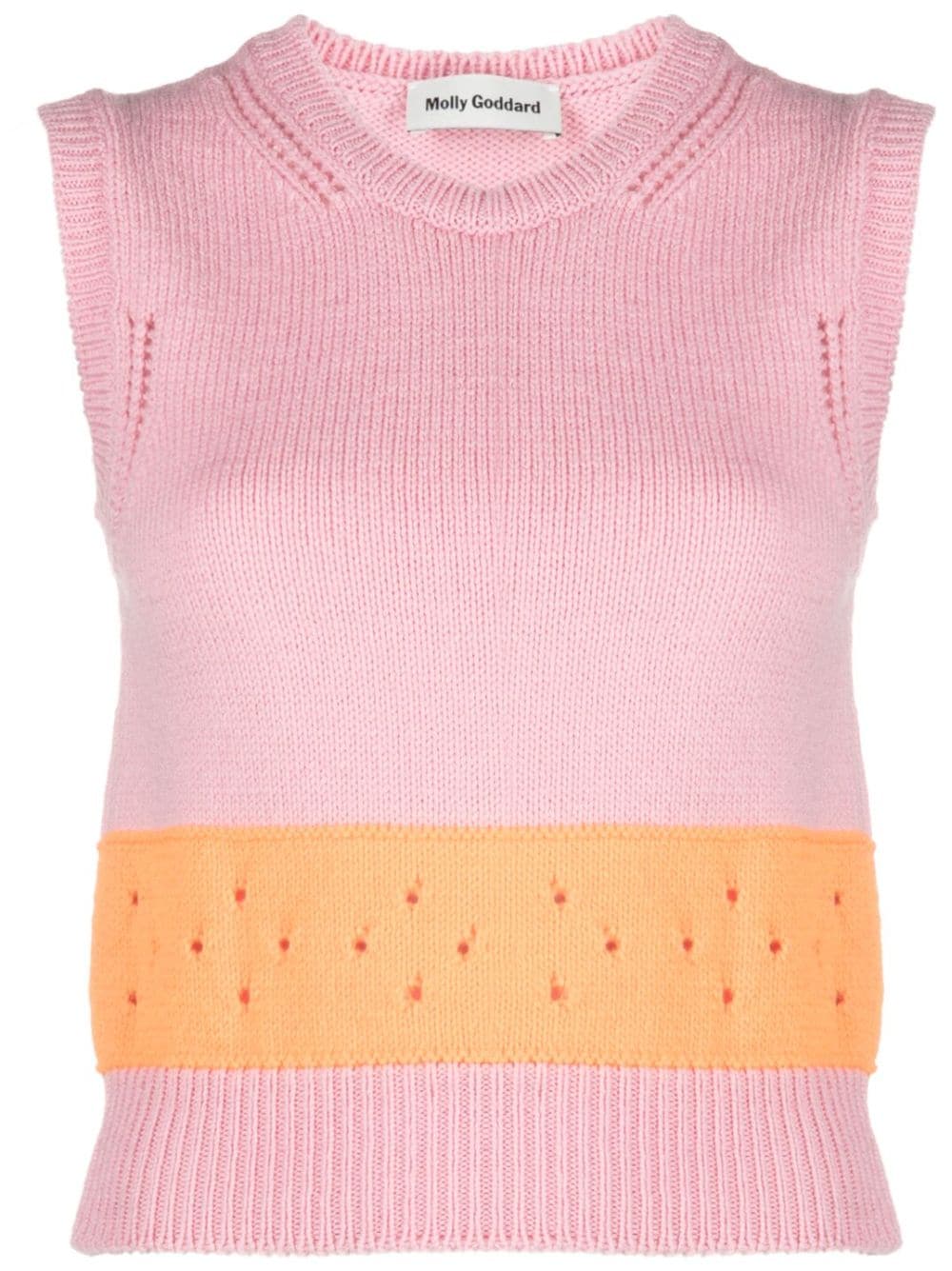 Molly Goddard Romy two-tone sleeveless top - Pink von Molly Goddard