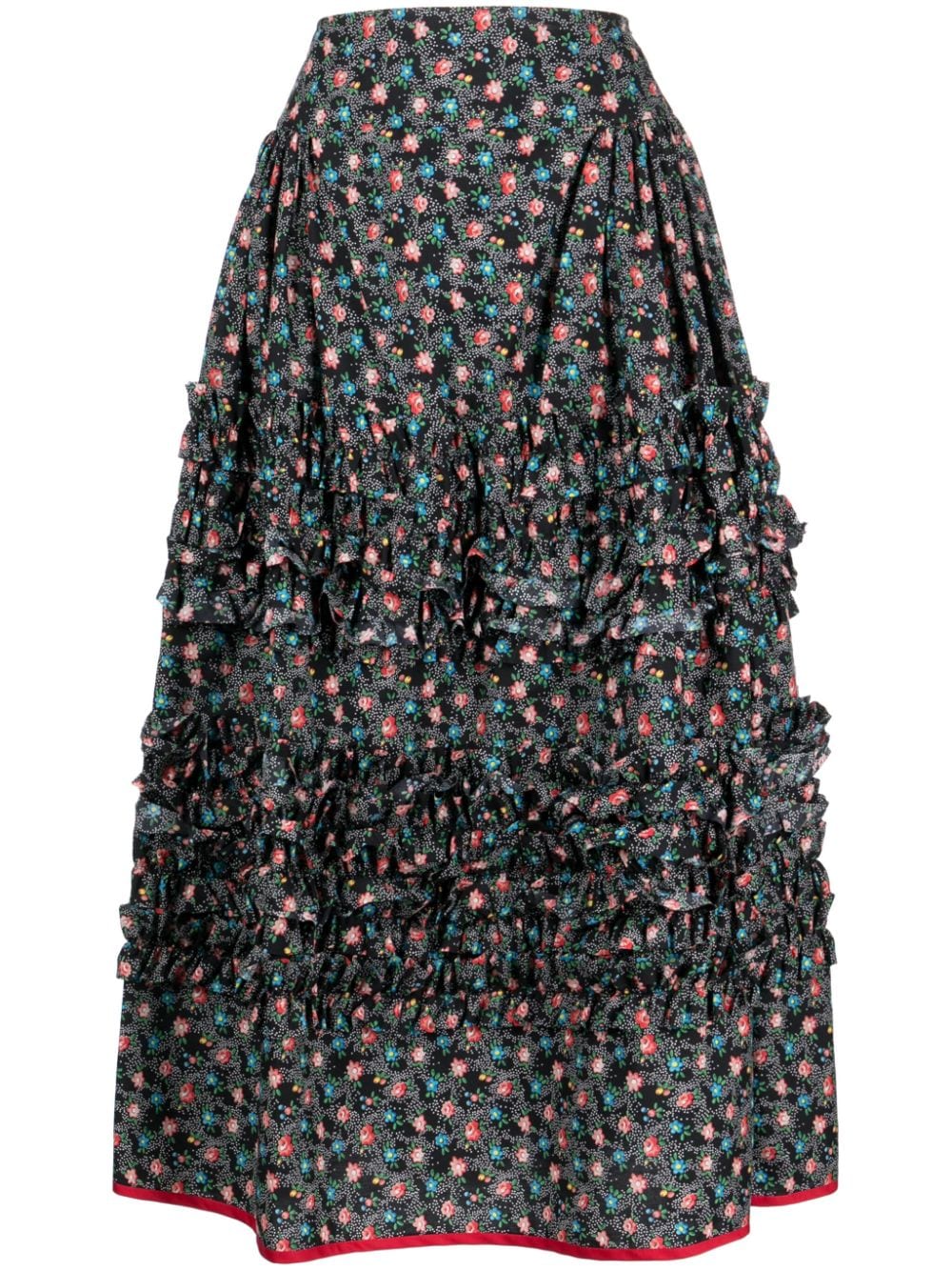 Molly Goddard floral-print midi skirt - Multicolour von Molly Goddard