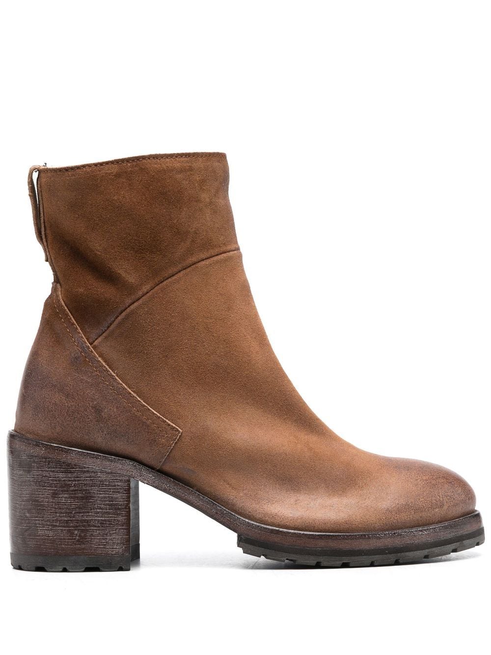 Moma 70mm leather ankle boots - Brown von Moma