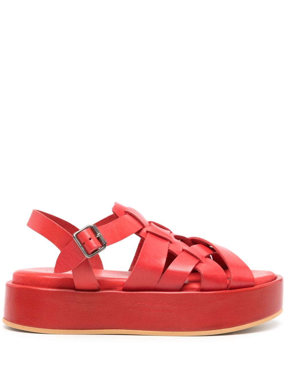 Moma Arizona Raw leather sandals - Red von Moma