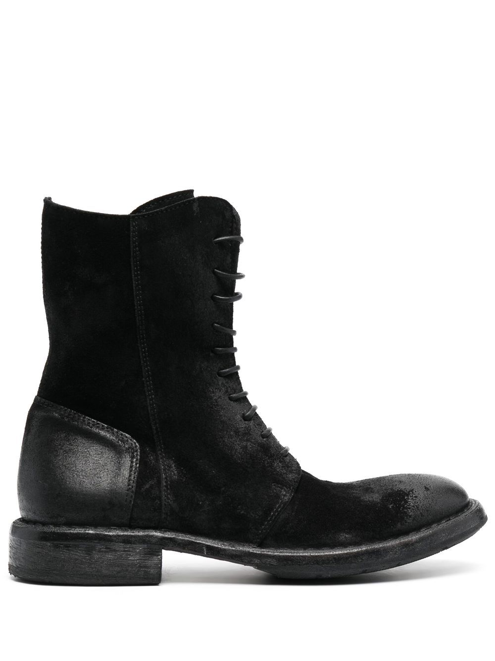 Moma Polacco worn-effect leather boots - Black von Moma
