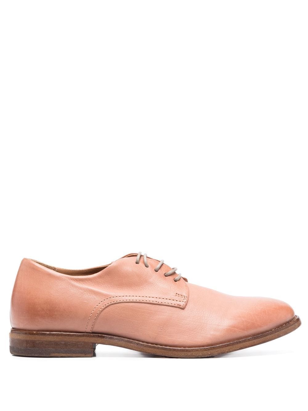 Moma leather faded-effect brogues - Pink von Moma