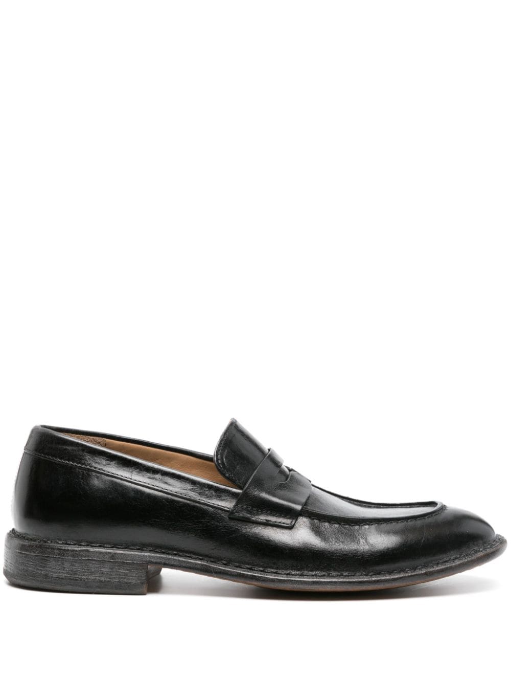 Moma leather penny loafers - Black von Moma