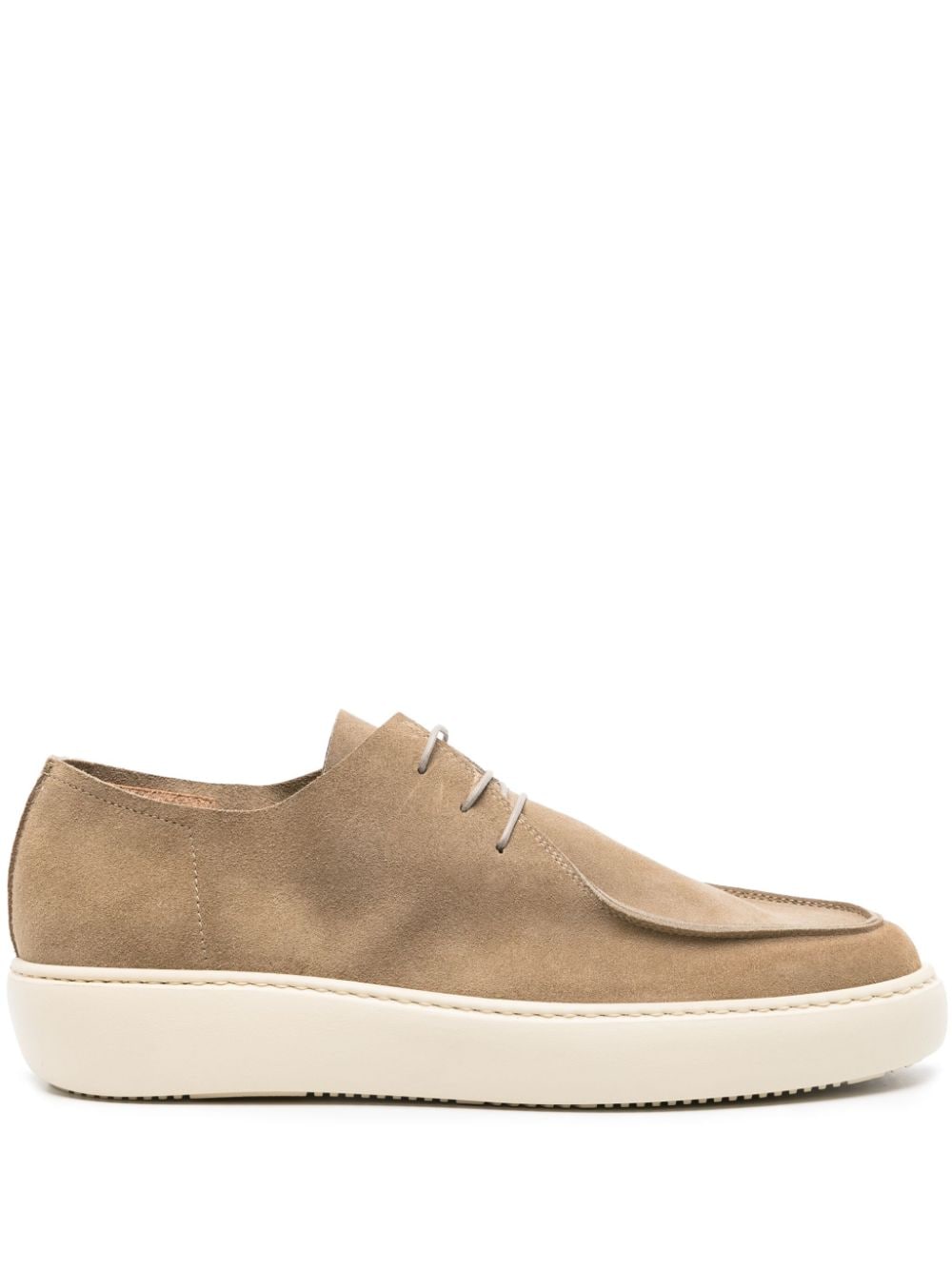 Moma square-toe suede Derby shoes - Neutrals von Moma