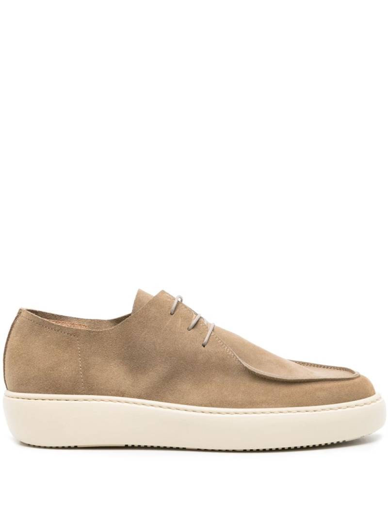 Moma square-toe suede Derby shoes - Neutrals von Moma