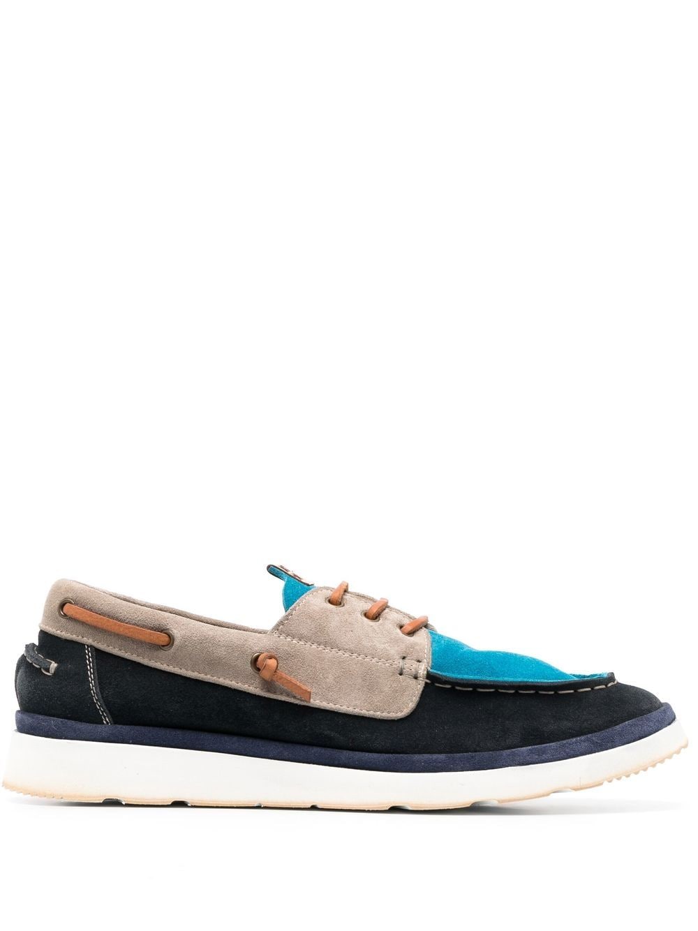 Moma suede boat shoes - Blue von Moma