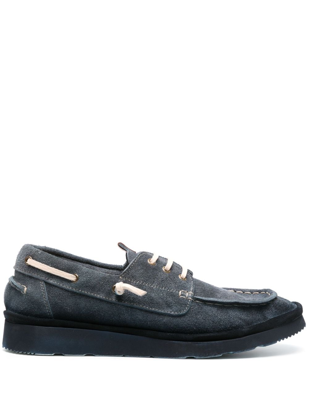 Moma suede tonal boat shoes - Blue von Moma