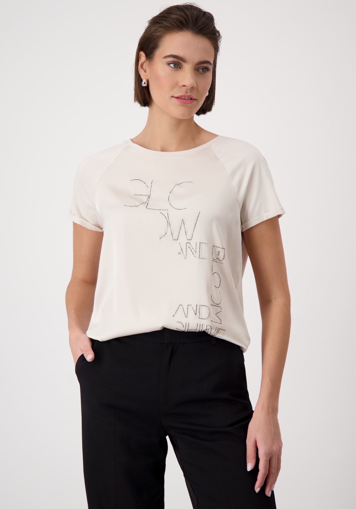Monari Schlupfbluse, mit Glitzernieten von Monari
