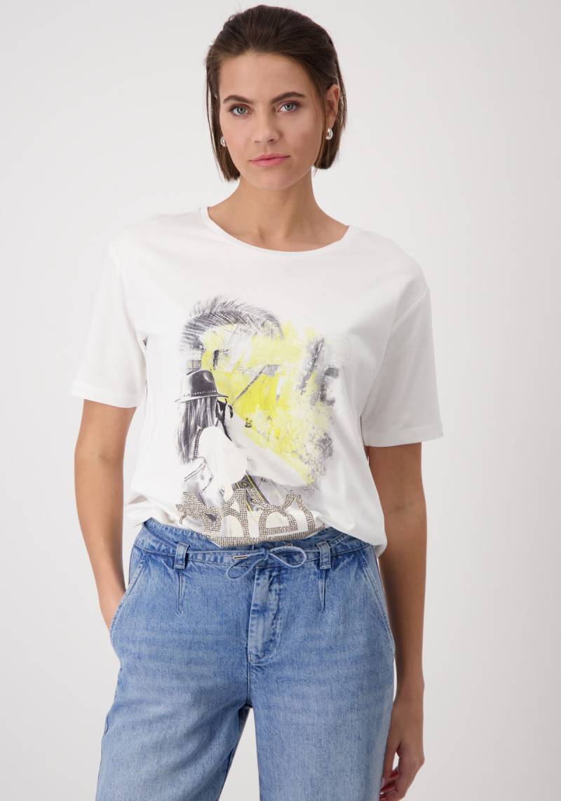 Monari Rundhalsshirt, mit Frontprint von Monari