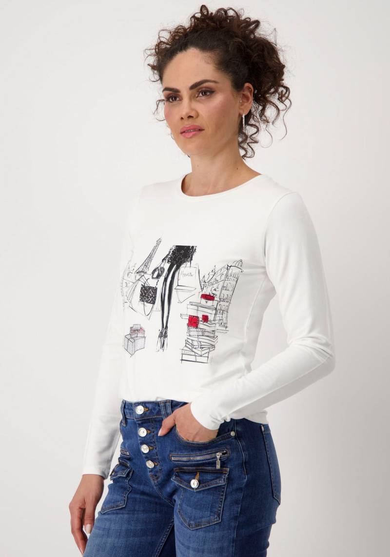Monari Rundhalsshirt, mit Frontprint von Monari