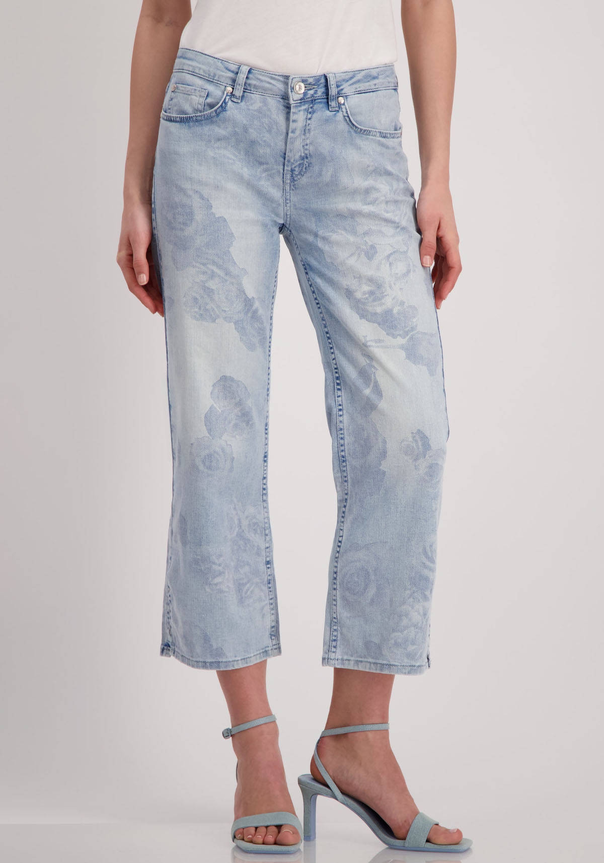 Monari Straight-Jeans, mit Rosenmuster Monari Straight-Jeans, mit Rosenmuster von Monari