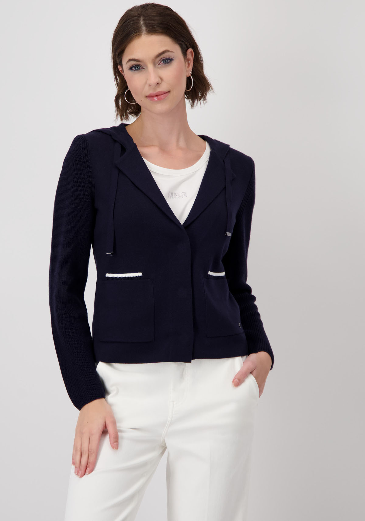 Monari Strickjacke, mit Kapuze von Monari
