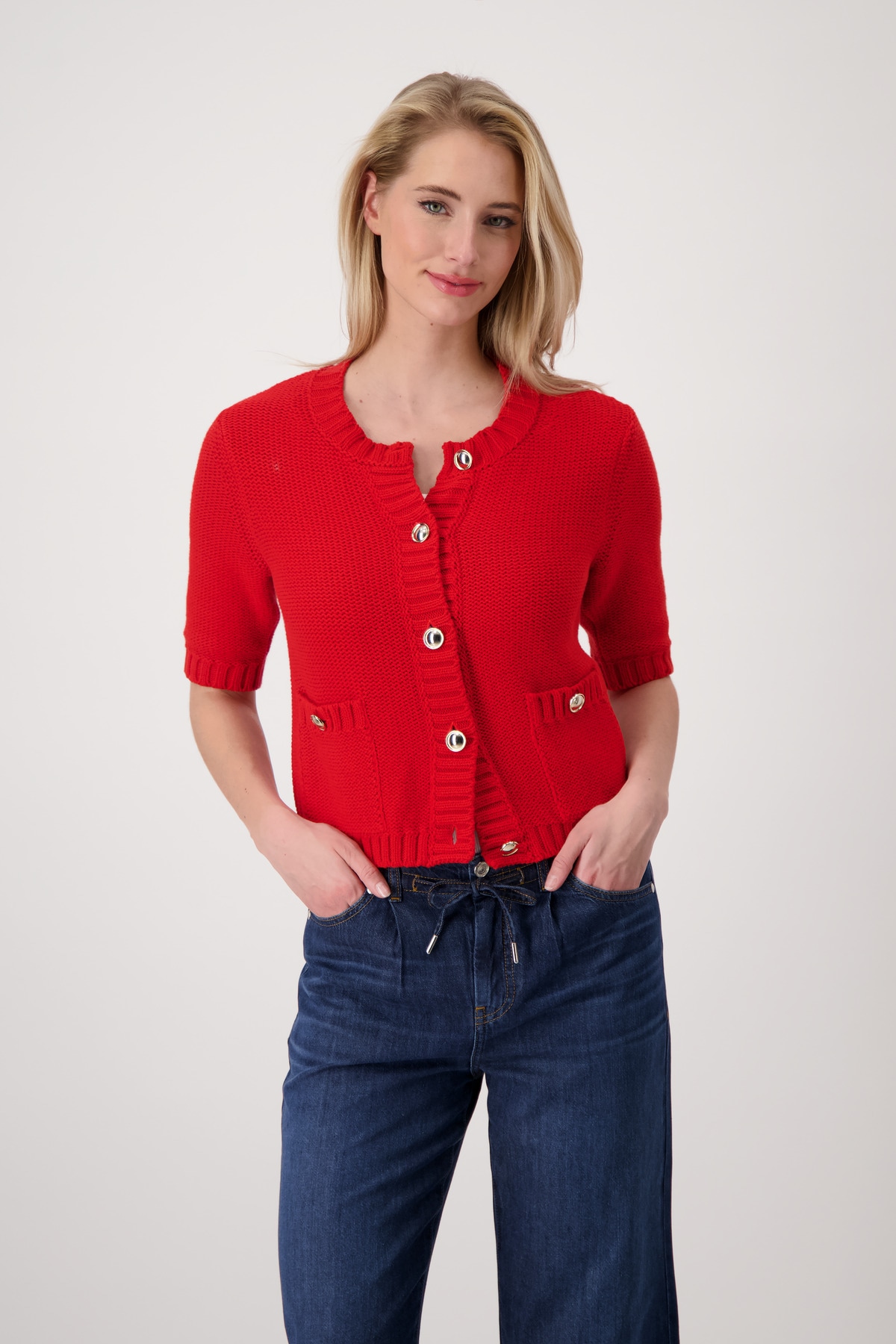 Monari Strickjacke »Jacke Strickjacke Knöpfe«, Mit Rundhalsausschnitt Monari Strickjacke »Jacke Strickjacke Knöpfe«, Mit Rundhalsausschnitt von Monari