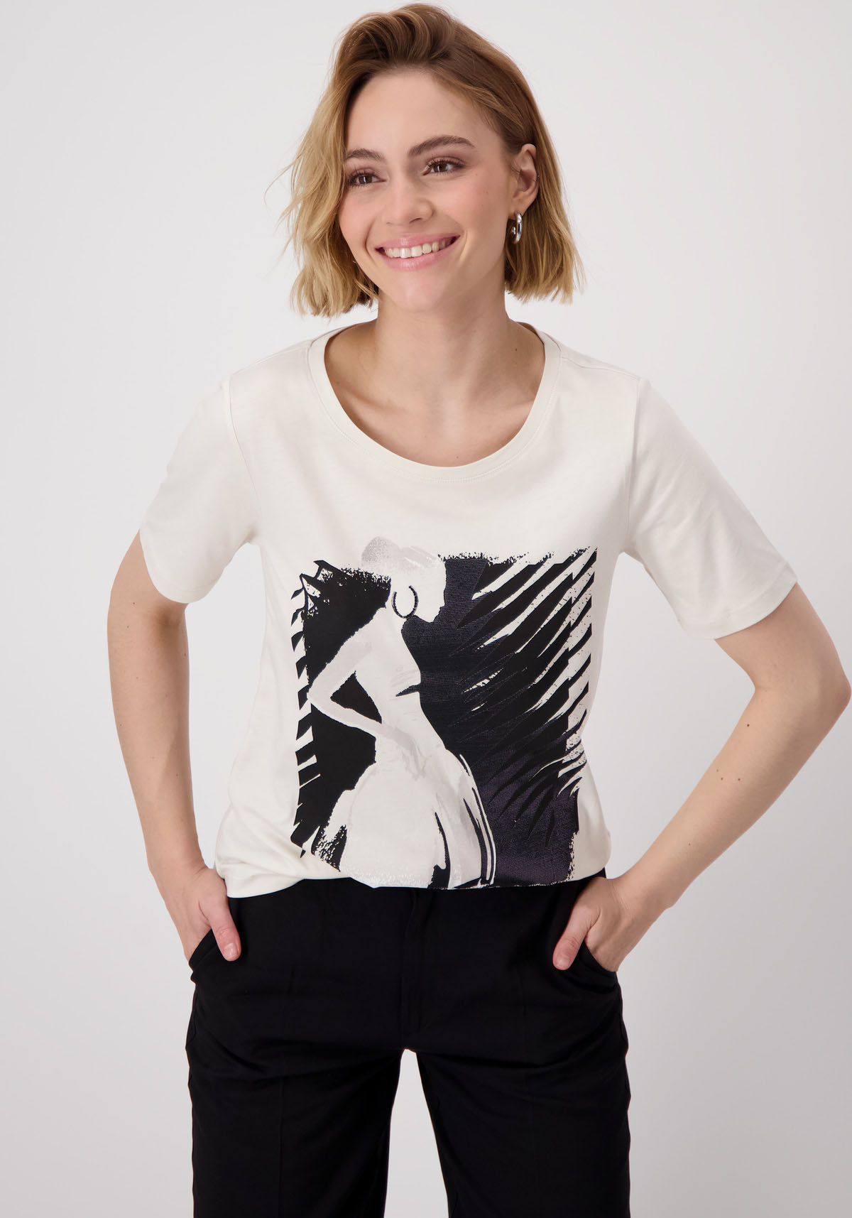 Monari T-Shirt »Shirt Lackdruck«, Mit Rundhalsausschnitt Monari T-Shirt »Shirt Lackdruck«, Mit Rundhalsausschnitt von Monari