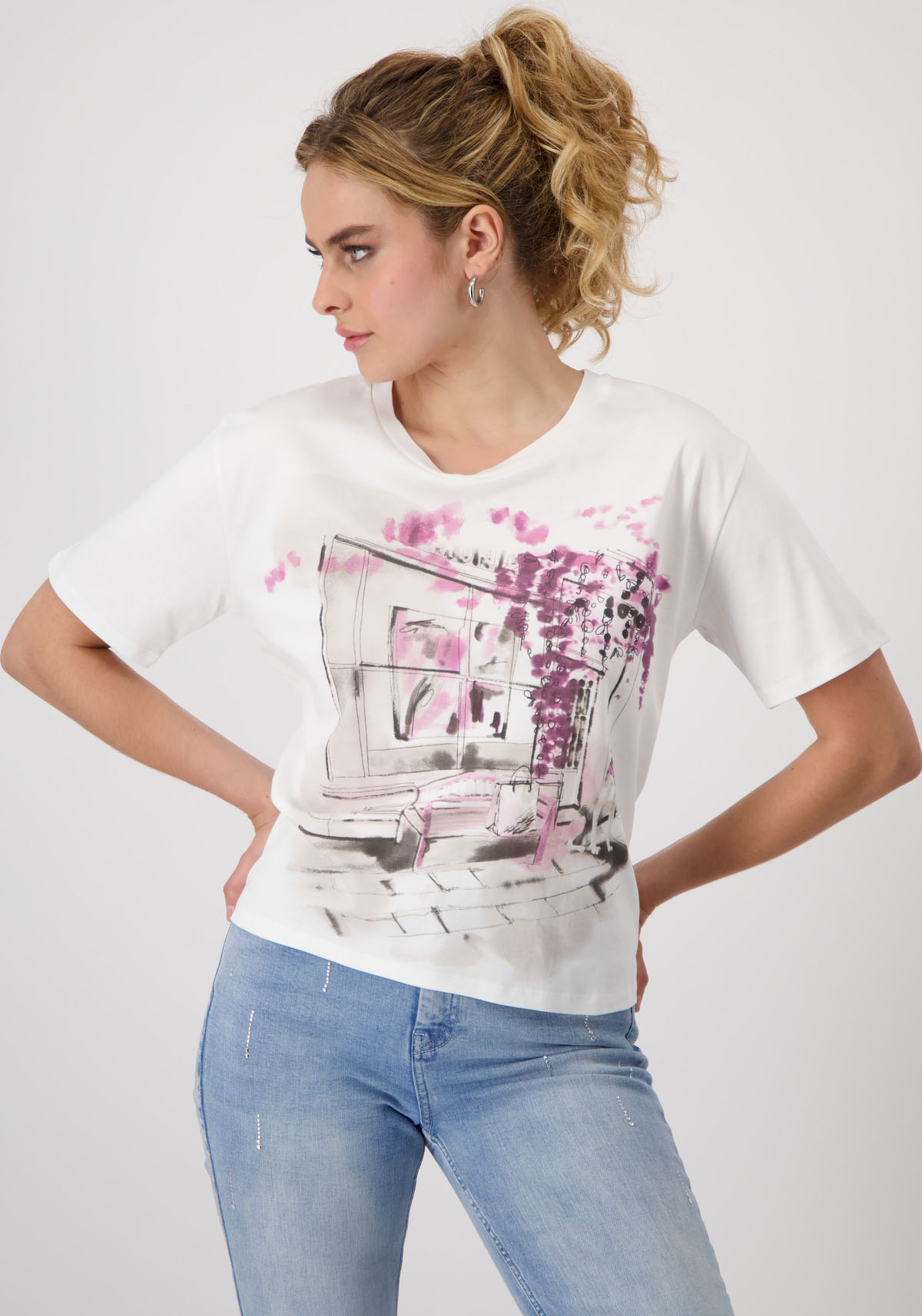 Monari Rundhalsshirt, mit Frontprint Monari Rundhalsshirt, mit Frontprint von Monari