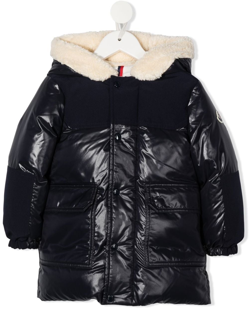 Moncler Enfant Comil hooded down jacket - Blue von Moncler Enfant