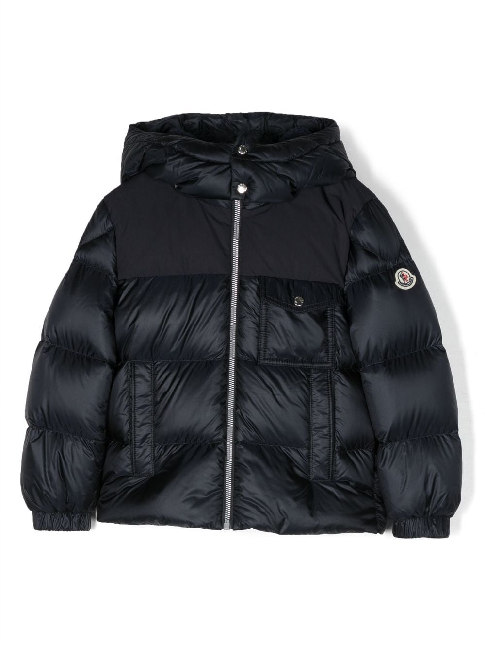 Moncler Enfant Eduard logo-patch padded jacket - Blue von Moncler Enfant