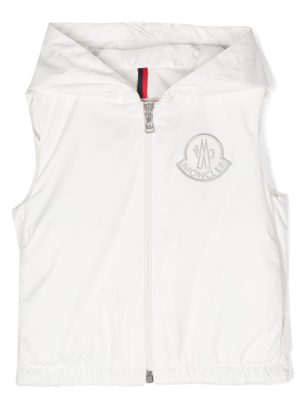 Moncler Enfant Essien logo-patch gilet - White von Moncler Enfant