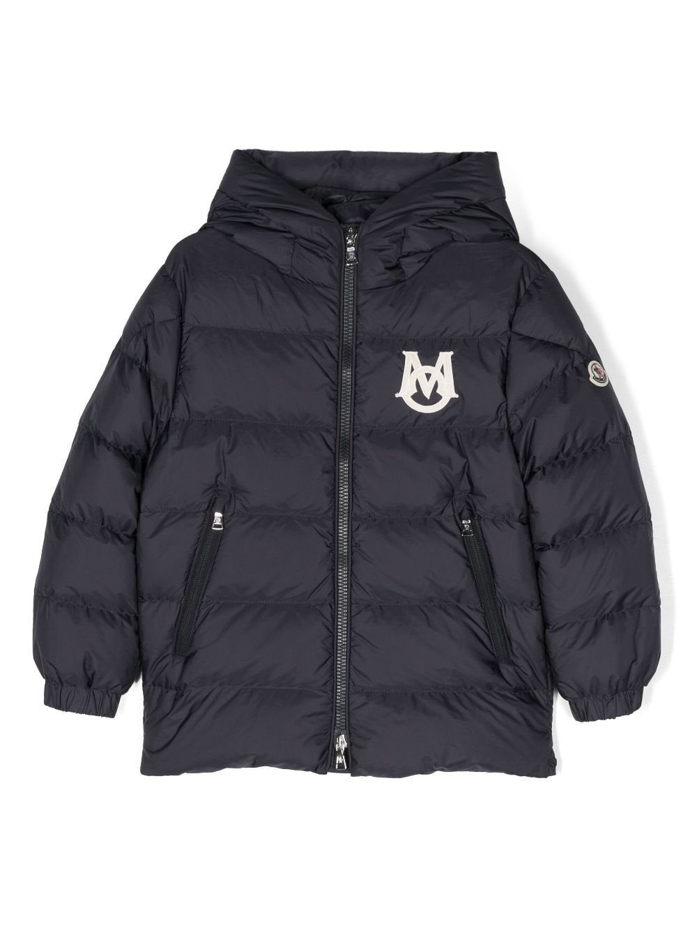 Moncler Enfant Mark logo-appliqué puffer jacket - Blue von Moncler Enfant