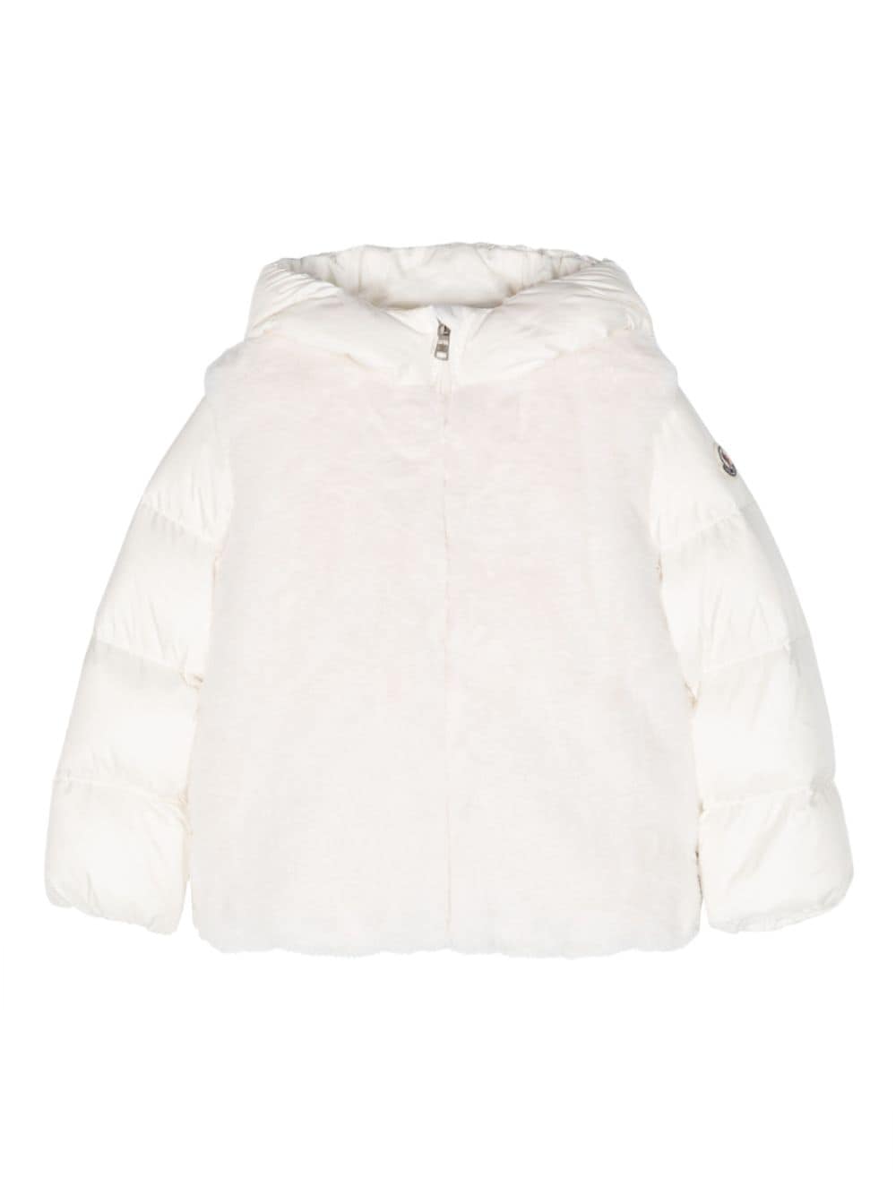 Moncler Enfant Natas teddy-fleece padded coat - White von Moncler Enfant