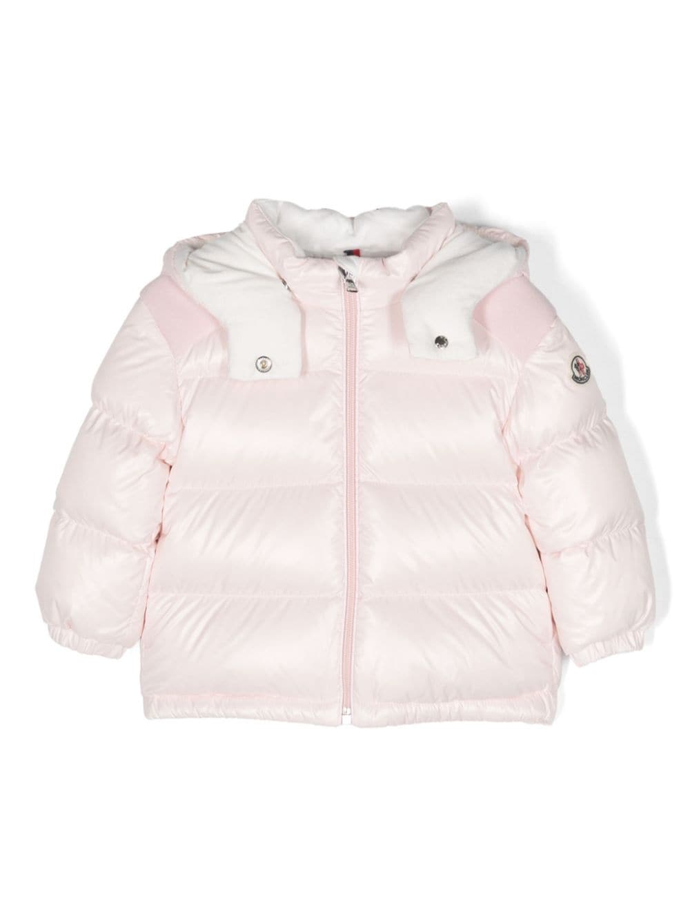 Moncler Enfant Valya logo-patch padded coat - Pink von Moncler Enfant