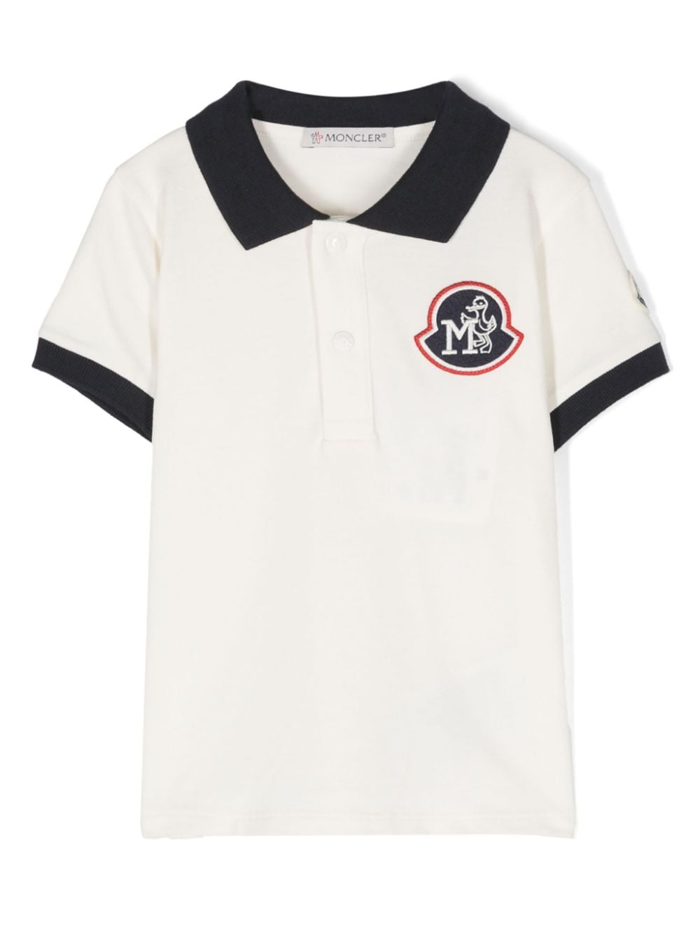 Moncler Enfant appliqué-logo polo shirt - Neutrals von Moncler Enfant