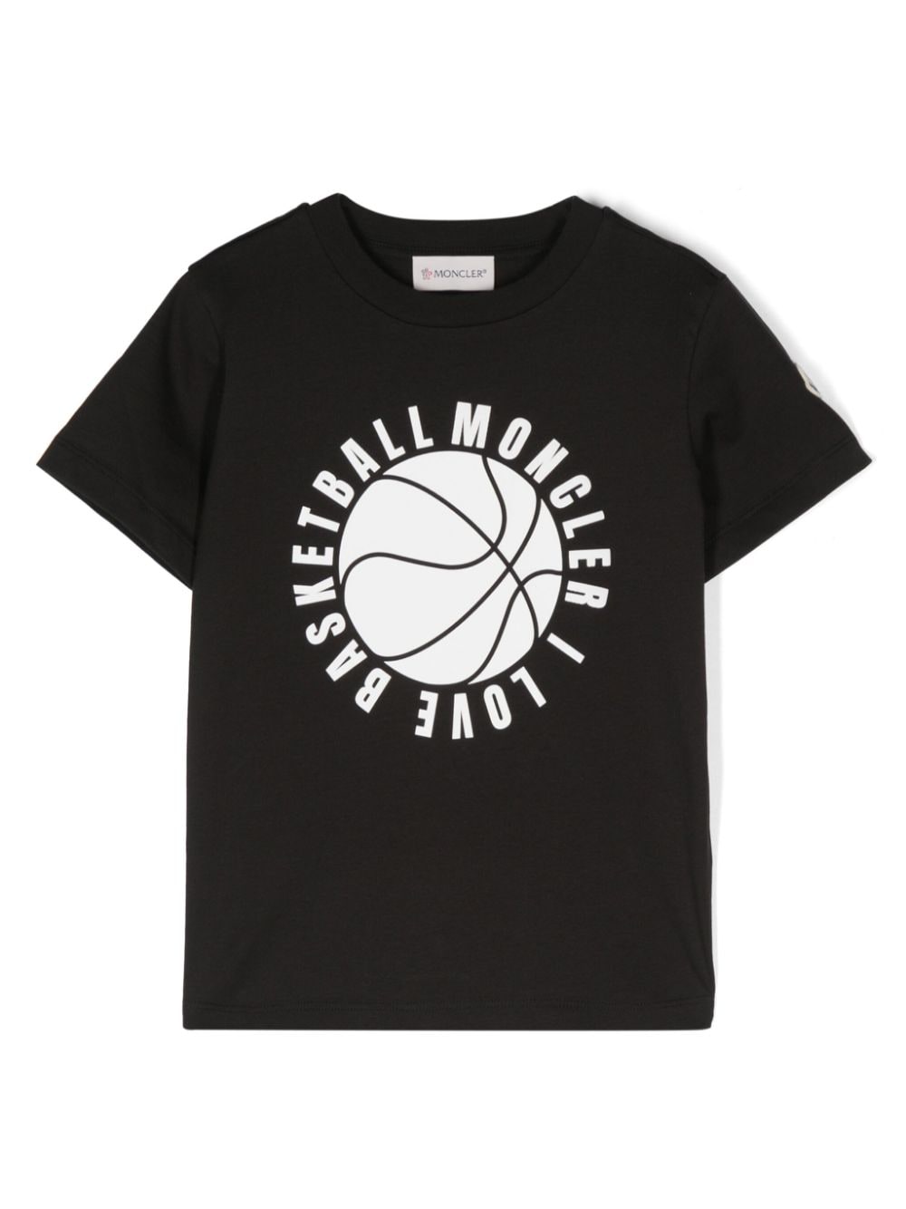 Moncler Enfant ball-print cotton T-shirt - Black von Moncler Enfant