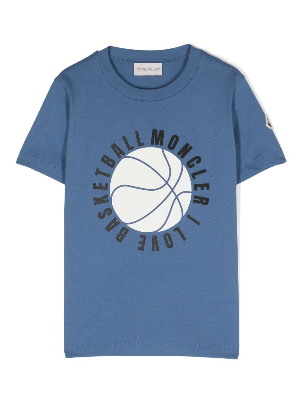 Moncler Enfant basketball-print cotton T-shirt - Blue von Moncler Enfant