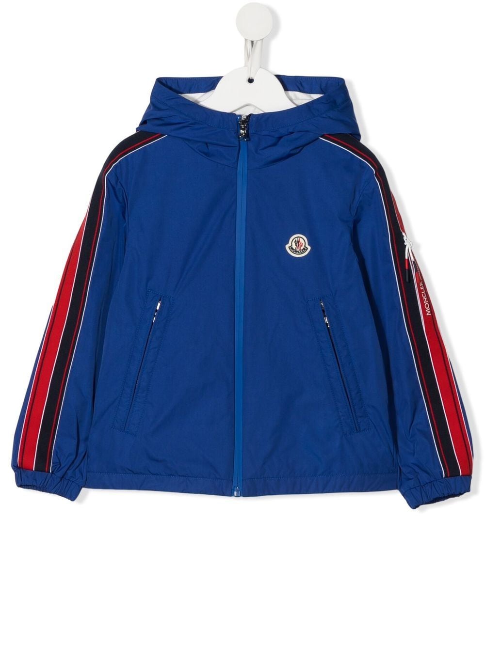 Moncler Enfant chest logo-patch detail jacket - Blue von Moncler Enfant