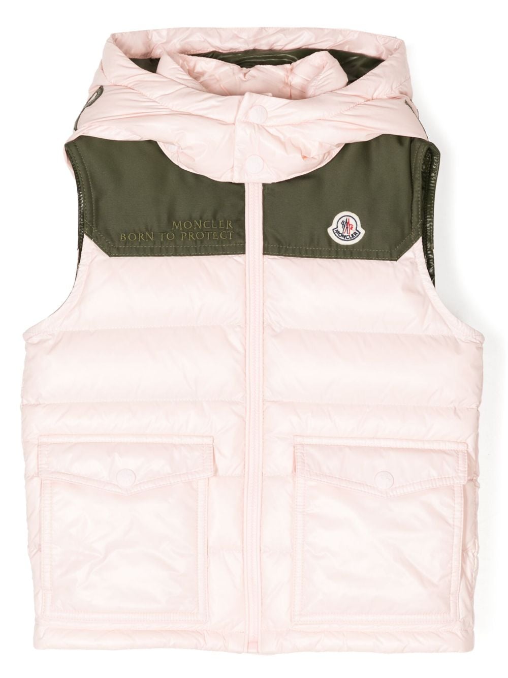 Moncler Enfant colour-block padded gilet - Pink von Moncler Enfant