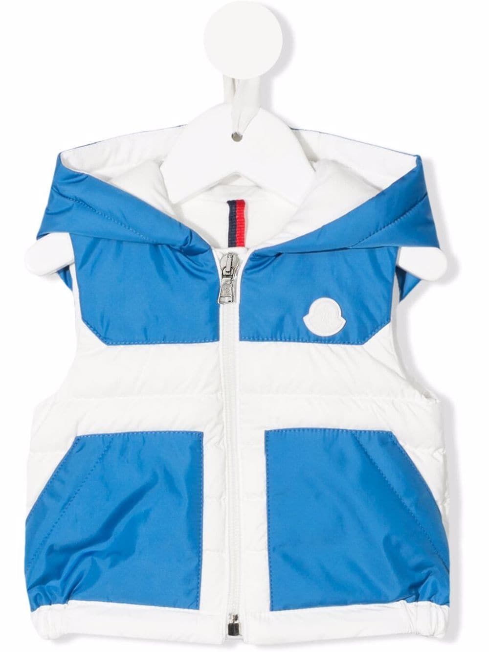 Moncler Enfant colour block padded vest - Blue von Moncler Enfant