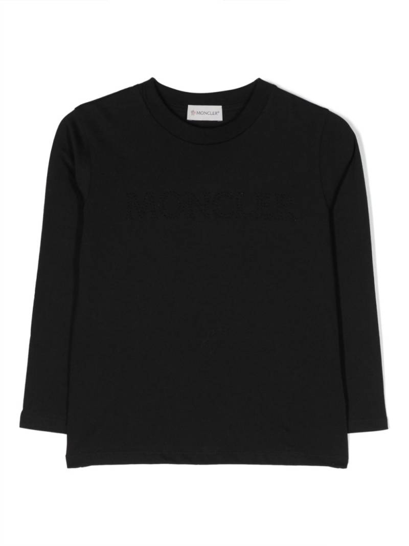 Moncler Enfant crew-neck cotton T-shirt - Black von Moncler Enfant