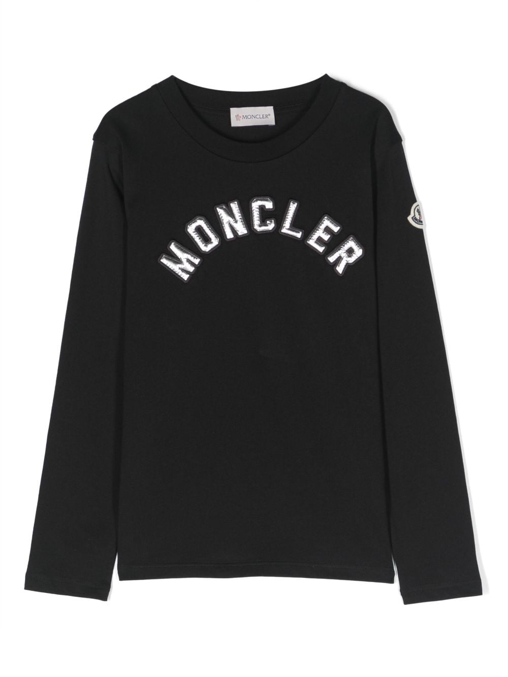 Moncler Enfant debossed-logo detail T-shirt - Black von Moncler Enfant