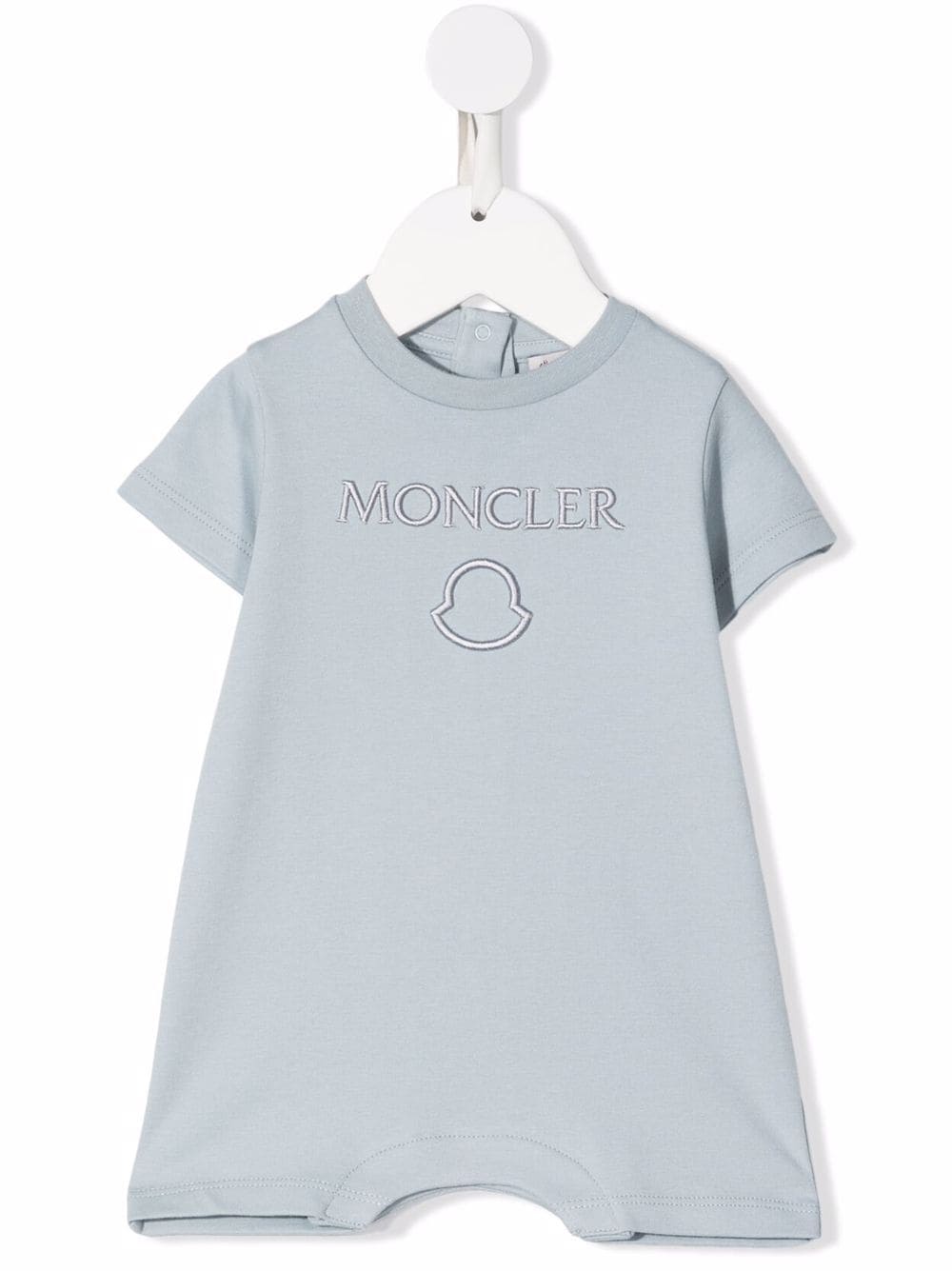 Moncler Enfant embroidered-logo cotton shorties - Blue von Moncler Enfant